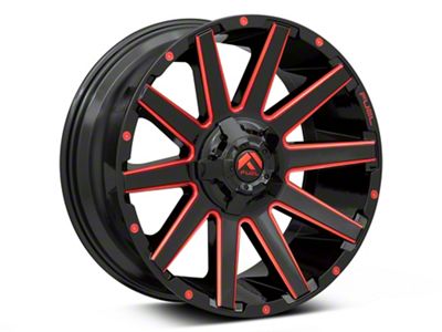 Fuel Wheels Contra Gloss Black with Red Tinted Clear 6-Lug Wheel; 20x9; 2mm Offset (07-13 Silverado 1500)