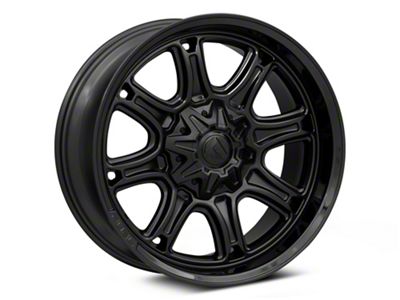 Fuel Wheels Darkstar Matte Black with Gloss Black Lip 6-Lug Wheel; 20x9; 1mm Offset (99-06 Silverado 1500)