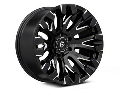 Fuel Wheels Quake Gloss Black Milled 6-Lug Wheel; 20x9; 1mm Offset (19-24 Silverado 1500)