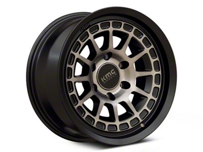 KMC Canyon Satin Black with Gray Tint 6-Lug Wheel; 17x8.5; 0mm Offset (07-13 Silverado 1500)