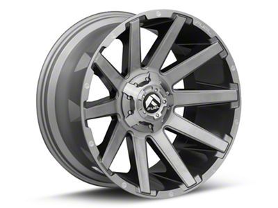 Fuel Wheels Contra Platinum Brushed Gunmetal with Tinted Clear 6-Lug Wheel; 20x10; -19mm Offset (07-13 Silverado 1500)