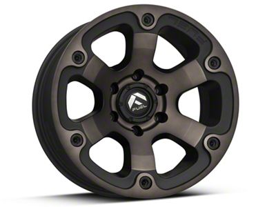Fuel Wheels Beast Matte Black Machined with Dark Tint 6-Lug Wheel; 17x9; 1mm Offset (14-18 Sierra 1500)