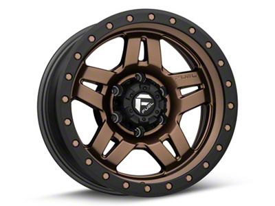 Fuel Wheels Anza Matte Bronze with Black Ring 6-Lug Wheel; 20x9; 1mm Offset (14-18 Sierra 1500)