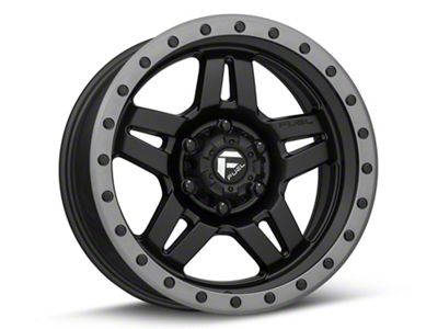 Fuel Wheels Anza Matte Black with Anthracite Ring 6-Lug Wheel; 17x8.5; 6mm Offset (07-13 Sierra 1500)