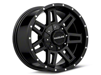 Raceline Injector Black 6-Lug Wheel; 17x9; -12mm Offset (14-18 Sierra 1500)