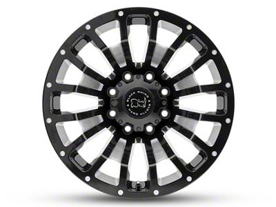 Black Rhino Pinatubo Gloss Black Milled 6-Lug Wheel; 17x9.5; -18mm Offset (19-24 Sierra 1500)