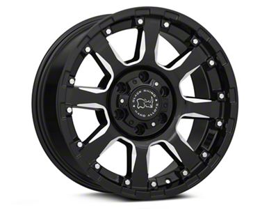 Black Rhino Sierra Gloss Black Milled 6-Lug Wheel; 17x9; -12mm Offset (14-18 Sierra 1500)