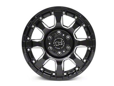 Black Rhino Sierra Gloss Black Milled 6-Lug Wheel; 17x9; 12mm Offset (14-18 Sierra 1500)