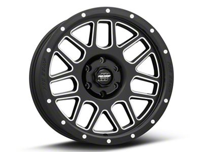 Pro Comp Wheels Vertigo Satin Black Milled 6-Lug Wheel; 17x9; -6mm Offset (19-24 Sierra 1500)