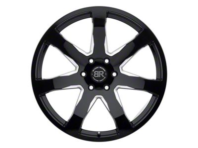 Black Rhino Mozambique Gloss Black Milled 6-Lug Wheel; 24x10; 25mm Offset (19-24 Sierra 1500)