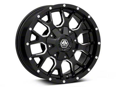 Mayhem Wheels Warrior Black Milled 6-Lug Wheel; 18x9; -12mm Offset (14-18 Sierra 1500)