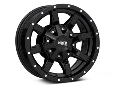 Moto Metal MO970 Gloss Black 6-Lug Wheel; 16x8; 0mm Offset (14-18 Sierra 1500)