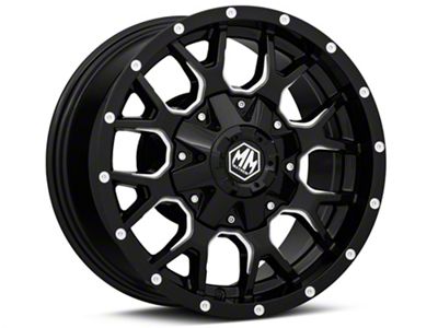 Mayhem Wheels Warrior Black Milled 6-Lug Wheel; 20x10; -25mm Offset (19-24 Sierra 1500)