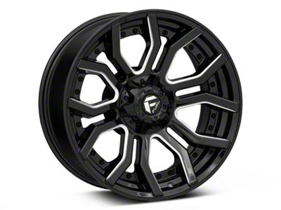 Fuel Wheels Rage Gloss Black Milled 6-Lug Wheel; 20x9; 1mm Offset (14-18 Sierra 1500)