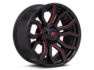 Fuel Wheels Rage Gloss Black Red Tinted 6-Lug Wheel; 20x9; 1mm Offset (07-13 Sierra 1500)