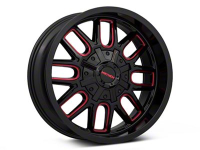 Mayhem Wheels Cogent Black with Prism Red 6-Lug Wheel; 20x9; 0mm Offset (19-24 Sierra 1500)