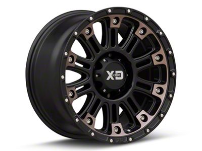 XD Hoss II Satin Black Machined with Dark Tint 6-Lug Wheel; 17x9; 18mm Offset (99-06 Sierra 1500)