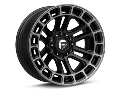 Fuel Wheels Heater Matte Black Double Dark Tint Machined 6-Lug Wheel; 20x9; 1mm Offset (19-24 Sierra 1500)