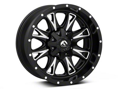 Fuel Wheels Throttle Matte Black Milled 8-Lug Wheel; 20x10; -12mm Offset (23-24 F-250 Super Duty)