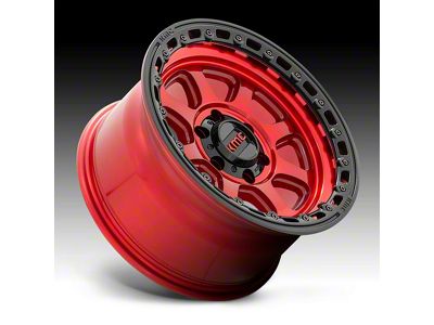 KMC Chase Candy Red with Black Lip 8-Lug Wheel; 20x9; 18mm Offset (11-16 F-250 Super Duty)