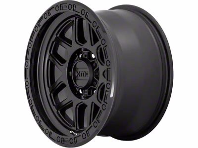KMC Mesa Satin Black with Gloss Black Lip 8-Lug Wheel; 20x9; 18mm Offset (23-24 F-350 Super Duty SRW)