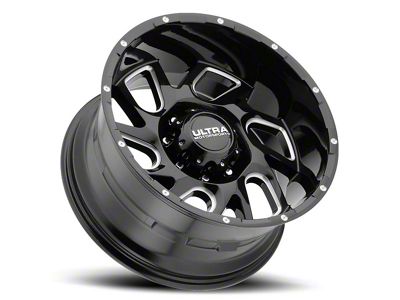 Ultra Wheels Carnage Gloss Black Milled 8-Lug Wheel; 20x9; 18mm Offset (11-16 F-250 Super Duty)
