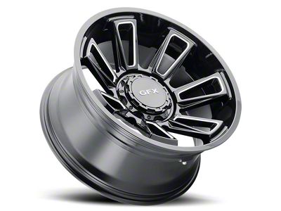 G-FX TR21 Gloss Black Milled 8-Lug Wheel; 18x9; 12mm Offset (11-16 F-250 Super Duty)