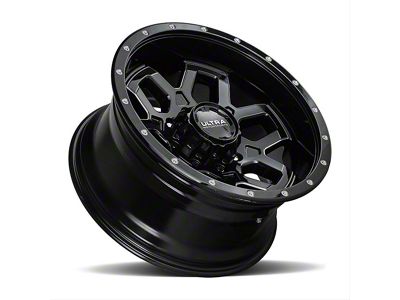 Ultra Wheels Warlock Gloss Black Milled 8-Lug Wheel; 18x9; 12mm Offset (23-24 F-250 Super Duty)