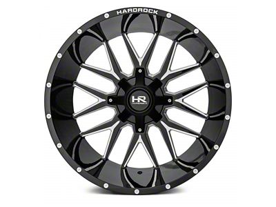 Hardrock Offroad Affliction Gloss Black Milled 8-Lug Wheel; 20x9; 0mm Offset (23-24 F-350 Super Duty SRW)