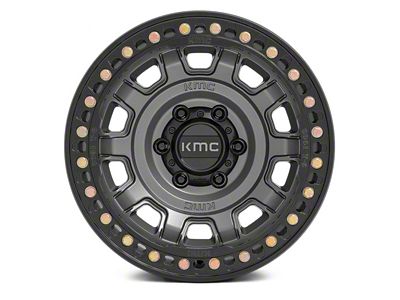 KMC Tank Beadlock Anthracite 8-Lug Wheel; 17x9; -38mm Offset (11-16 F-250 Super Duty)