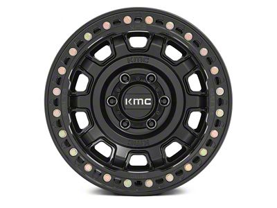 KMC Tank Beadlock Satin Black 8-Lug Wheel; 17x9; -38mm Offset (23-24 F-250 Super Duty)