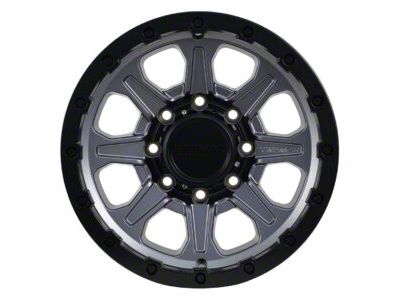 Tremor Wheels 103 Impact Graphite Grey with Black Lip 8-Lug Wheel; 17x8.5; 0mm Offset (23-24 F-250 Super Duty)