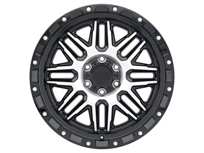 Black Rhino Alamo Gloss Black Machined 8-Lug Wheel; 20x9; 6mm Offset (23-24 F-350 Super Duty SRW)