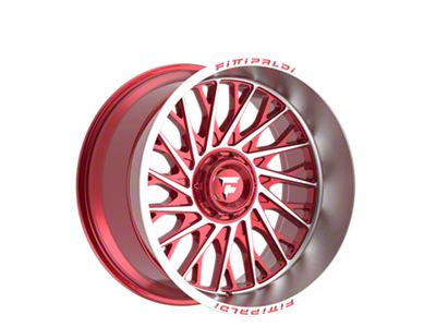 Fittipaldi Offroad FA08 Gloss Red Machined 8-Lug Wheel; 22x12; -44mm Offset (17-22 F-250 Super Duty)