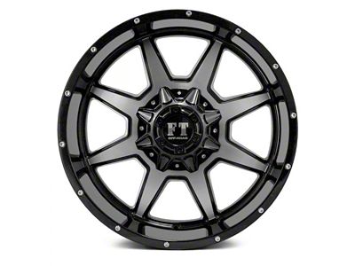 Full Throttle Off Road FT2 Gloss Black Machined 8-Lug Wheel; 20x10; -24mm Offset (17-22 F-350 Super Duty SRW)