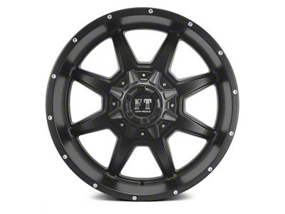 Full Throttle Off Road FT2 Satin Black 8-Lug Wheel; 20x10; -24mm Offset (17-22 F-350 Super Duty SRW)