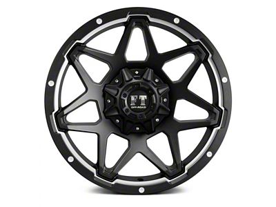 Full Throttle Off Road FT4 Satin Black Machined Undercut 8-Lug Wheel; 20x10; -24mm Offset (17-22 F-350 Super Duty SRW)