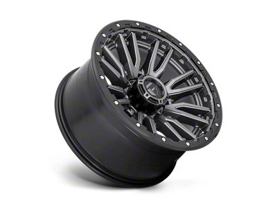 Fuel Wheels Rebel Matte Gunmetal with Black Bead Ring 8-Lug Wheel; 20x10; -18mm Offset (23-24 F-250 Super Duty)
