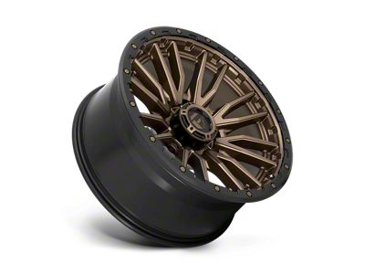 Fuel Wheels Rebel Matte Bronze with Black Bead Ring 8-Lug Wheel; 22x10; -18mm Offset (23-24 F-250 Super Duty)