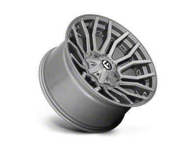 Fuel Wheels Rage Platinum Brushed Gunmetal with Tinted Clear 8-Lug Wheel; 20x10; -18mm Offset (17-22 F-250 Super Duty)