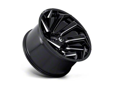 Fuel Wheels Reaction Gloss Black Milled 8-Lug Wheel; 22x12; -44mm Offset (23-24 F-250 Super Duty)
