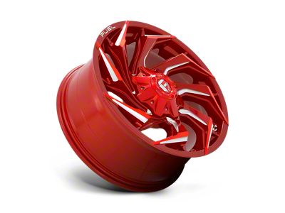 Fuel Wheels Reaction Candy Red Milled 8-Lug Wheel; 20x9; 20mm Offset (23-24 F-250 Super Duty)