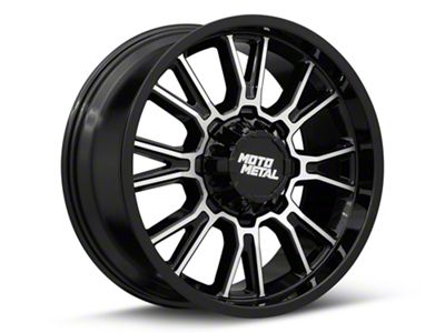 Moto Metal Legacy Gloss Black Machined 8-Lug Wheel; 20x10; -18mm Offset (03-09 RAM 3500 SRW)