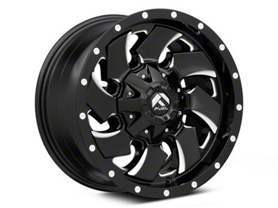 Fuel Wheels Cleaver Gloss Black Milled 8-Lug Wheel; 20x9; 1mm Offset (03-09 RAM 3500 SRW)