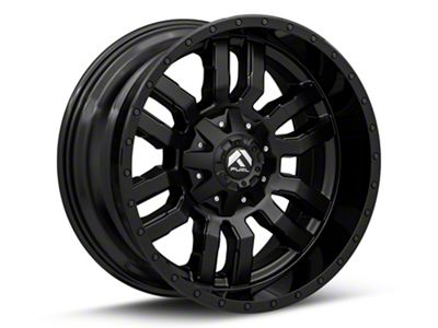 Fuel Wheels Sledge Gloss and Matte Black 8-Lug Wheel; 20x10; -18mm Offset (03-09 RAM 3500 SRW)