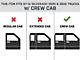 6-Inch Wide Flat Running Boards; Black (07-19 Silverado 3500 HD Crew Cab)