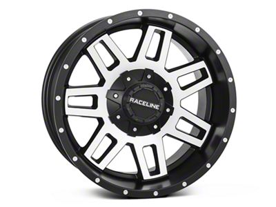 Raceline Injector Black Machined 6-Lug Wheel; 18x9; 18mm Offset (09-14 F-150)