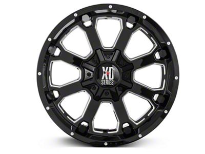 XD Buck 25 Gloss Black Milled 6-Lug Wheel; 20x9; 0mm Offset (99-06 Sierra 1500)