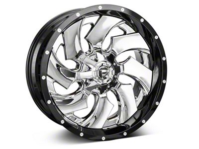 Fuel Wheels Cleaver Chrome with Gloss Black 6-Lug Wheel; 22x10; -13mm Offset (21-24 F-150)