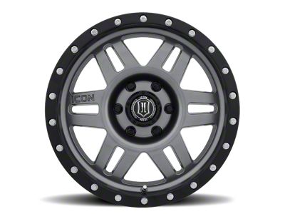 ICON Alloys Six Speed Gunmetal 6-Lug Wheel; 17x8.5; 6mm Offset (21-24 F-150)